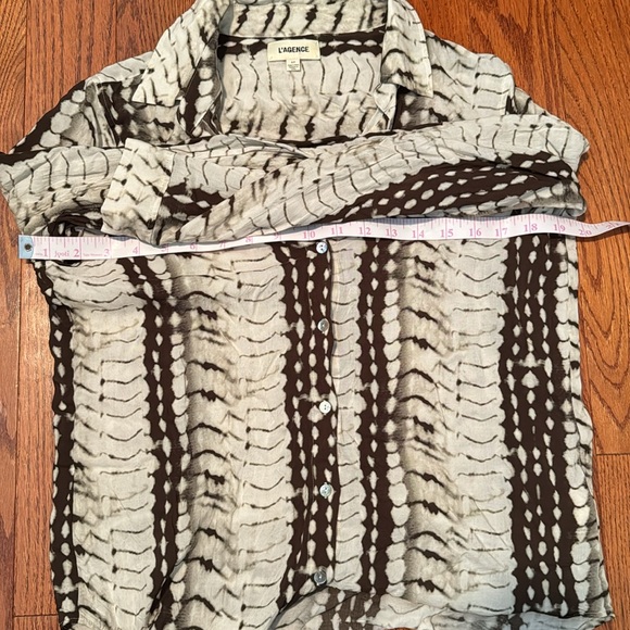 EUC L’Agence Holy Printed Blouse Sz S/P - Picture 5 of 7